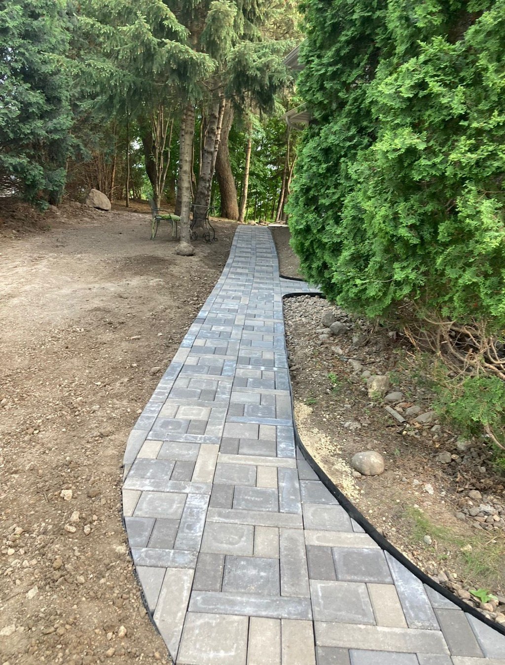 Paver Pathway Trees