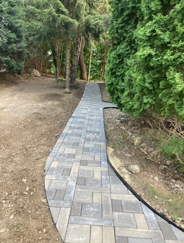 Paver Pathway Trees