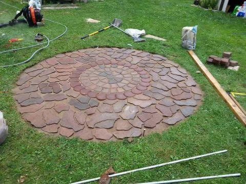 Circular Paver Patio Installation